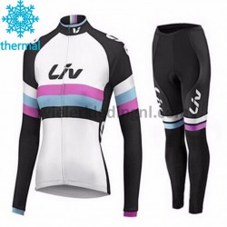 Wielershirt Lange Mouw en Fietsbroek Lang 2015 CCC Liv Dames Winter M002
