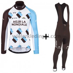 Wielershirt Lange Mouw en Lange Koersbroek 2017 AG2R La Mondiale Dames M001