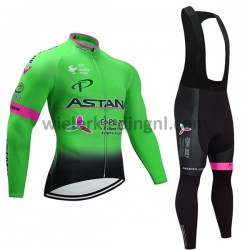 Wielershirt Lange Mouw en Lange Koersbroek 2017 Astana Pro Team Dames M002