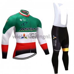 Wielershirt Lange Mouw en Lange Koersbroek 2017 Astana Pro Team Dames M004
