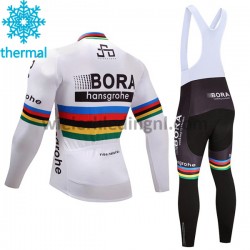 Wielershirt Lange Mouw en Lange Koersbroek 2017 Bora-Hansgrohe Dames Winter M002