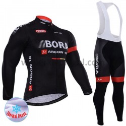 Wielershirt Lange Mouw en Lange Koersbroek 2017 Bora-Hansgrohe Dames Winter M003