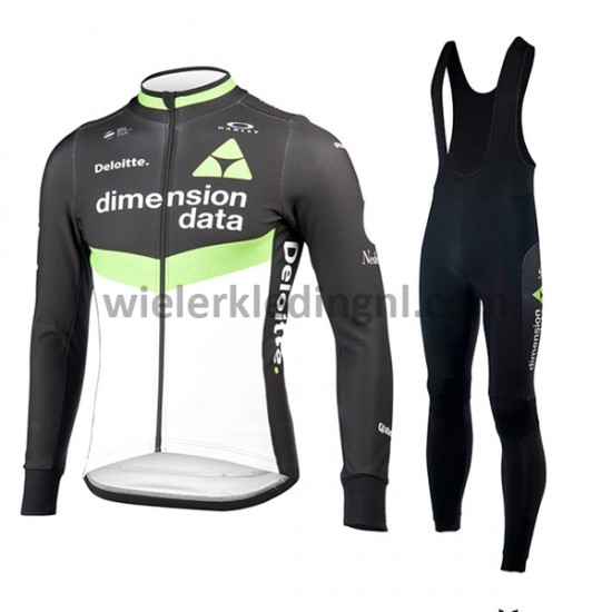Wielershirt Lange Mouw en Lange Koersbroek 2017 Dimension Data Dames M001