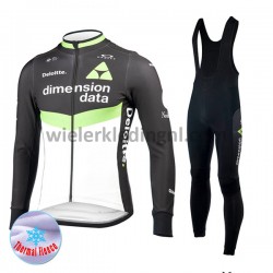 Wielershirt Lange Mouw en Lange Koersbroek 2017 Dimension Data Dames Winter M001