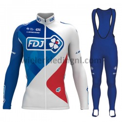 Wielershirt Lange Mouw en Lange Koersbroek 2017 FDJ Dames M001