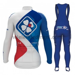 Wielershirt Lange Mouw en Lange Koersbroek 2017 FDJ Dames M001