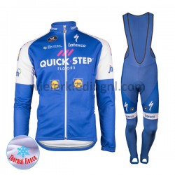Wielershirt Lange Mouw en Lange Koersbroek 2017 Quick-Step Floors Dames Winter M001