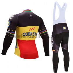 Wielershirt Lange Mouw en Lange Koersbroek 2017 Quick-Step Floors Dames M002