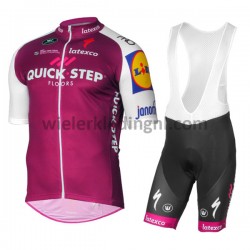 Wielershirt en Kort Koersbroek 2017 Quick-Step Floors Dames M003