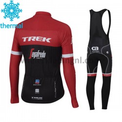 Wielershirt Lange Mouw en Lange Koersbroek 2017 Trek-Segafredo Dames Winter M001