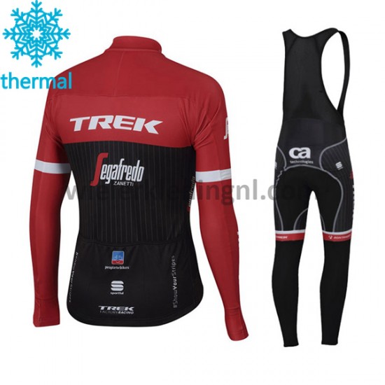 Wielershirt Lange Mouw en Lange Koersbroek 2017 Trek-Segafredo Dames Winter M001