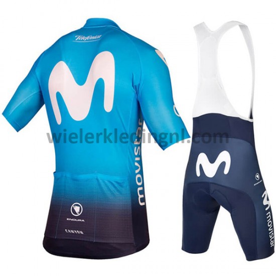 Wielershirt en Kort Koersbroek 2018 Movistar Team Dames M001