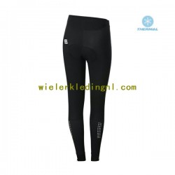 Wielershirt Lange Mouw en Fietsbroek Lang Winter 2021 Sportful Leaf Dame N001