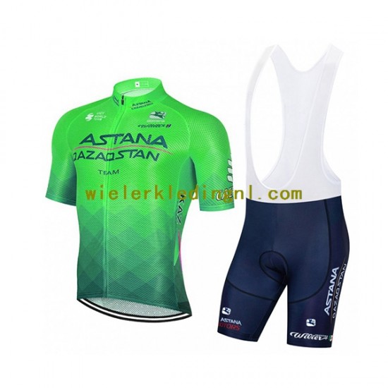 Wielershirt en Kort Koersbroek 2022 Astana Qazaqstan Team Heren N003