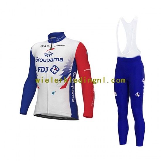 Wielershirt Lange Mouw en Lange Koersbroek 2022 Groupama-FDJ Heren N001