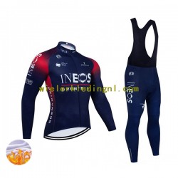 Wielershirt Lange Mouw en Lange Koersbroek Winter 2022 Ineos Grenadiers Heren N001