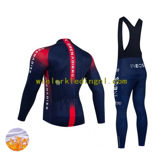Wielershirt Lange Mouw en Lange Koersbroek Winter 2022 Ineos Grenadiers Heren N001