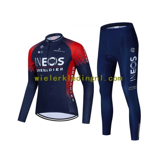 Wielershirt Lange Mouw en Fietsbroek Lang 2022 Ineos Grenadiers Dame N001