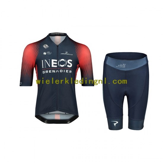 Wielershirt en Kort Fietsbroek 2022 Ineos Grenadiers Dame N001