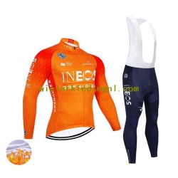 Wielershirt Lange Mouw en Lange Koersbroek Winter 2022 Ineos Grenadiers Heren N002