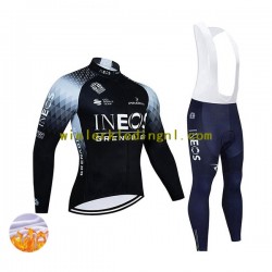 Wielershirt Lange Mouw en Lange Koersbroek Winter 2022 Ineos Grenadiers Heren N003