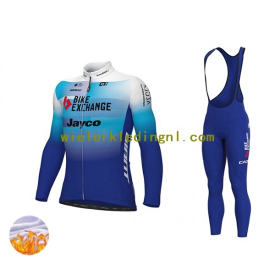 Wielershirt Lange Mouw en Lange Koersbroek Winter 2022 Team BikeExchange-Jayco Heren N001