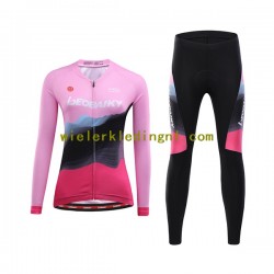 Wielershirt Lange Mouw en Fietsbroek Lang Leobaiky Dame N002