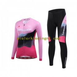 Wielershirt Lange Mouw en Fietsbroek Lang Leobaiky Dame N002