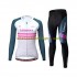 Wielershirt Lange Mouw en Fietsbroek Lang Leobaiky Dame N003