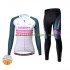 Wielershirt Lange Mouw en Fietsbroek Lang Winter Leobaiky Dame N003