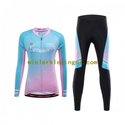 Wielershirt Lange Mouw en Fietsbroek Lang Leobaiky Dame N005