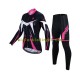 Wielershirt Lange Mouw en Fietsbroek Lang X-Tiger Dame N001