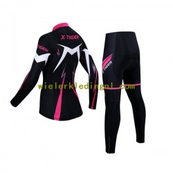 Wielershirt Lange Mouw en Fietsbroek Lang X-Tiger Dame N001