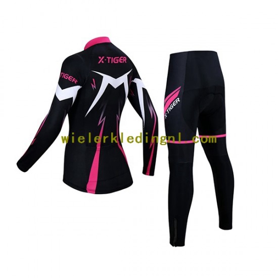 Wielershirt Lange Mouw en Fietsbroek Lang X-Tiger Dame N001